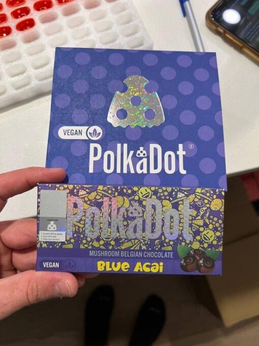 PolkaDot Blue Acai Chocolate Bar For Sale