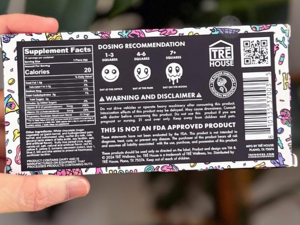 dosage guide in mushroom chocolate bars