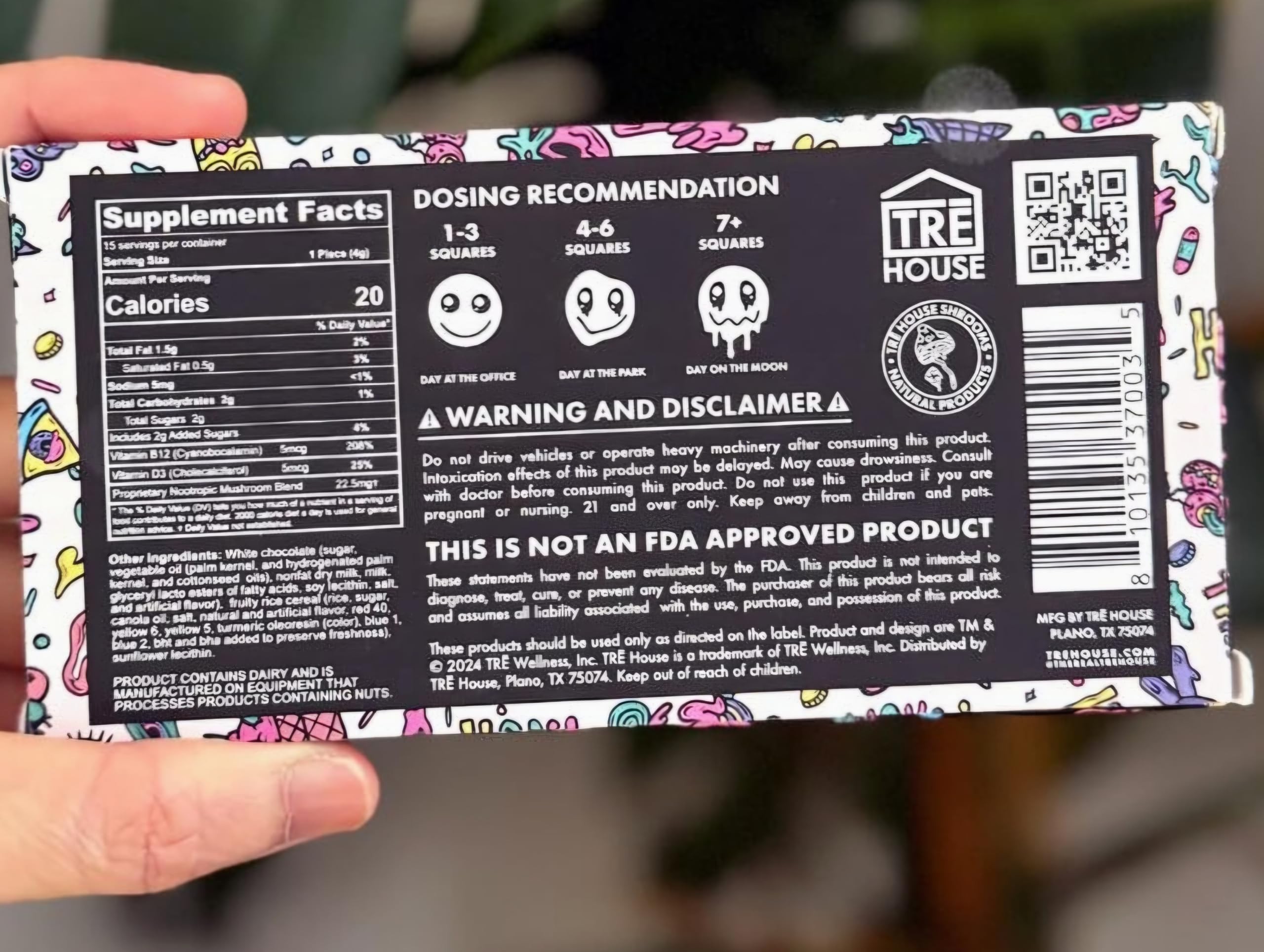 dosage guide in mushroom chocolate bars
