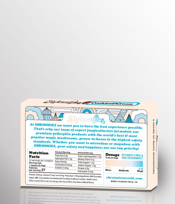 cookies & cream mushroom chocolate bar