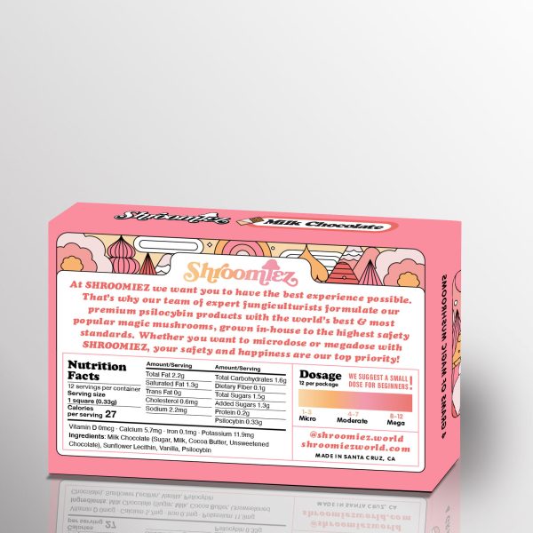 Shroomiez milk chocolate bar