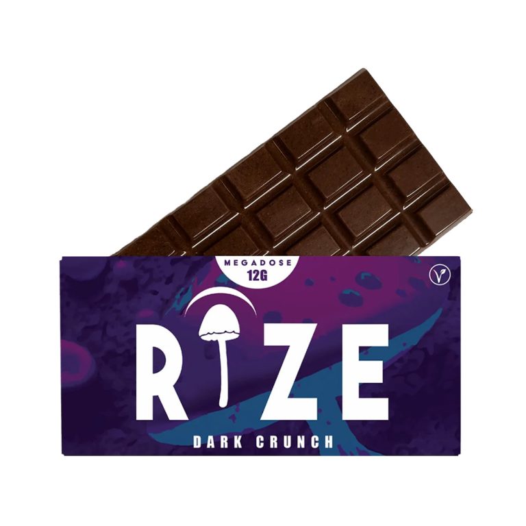 Rize - Dark Crunch Megadose Mushroom Chocolate Bar 12G - Mushroom ...