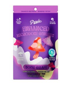 Purple Mushroom Enhanced Microdose Gummies—Sour Grape