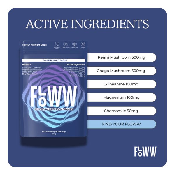 floww Reishi & Chaga Mushroom Gummies