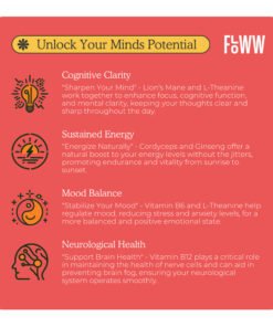 floww cordyceps and lions mane mushroom gummies