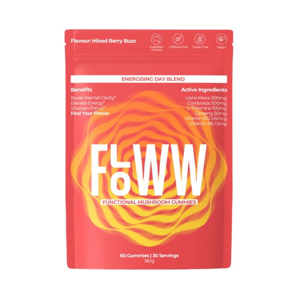 floww cordyceps and lions mane mushroom gummies