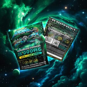 Moocah Megadose Mushroom Gummies - Sour Alien Apple