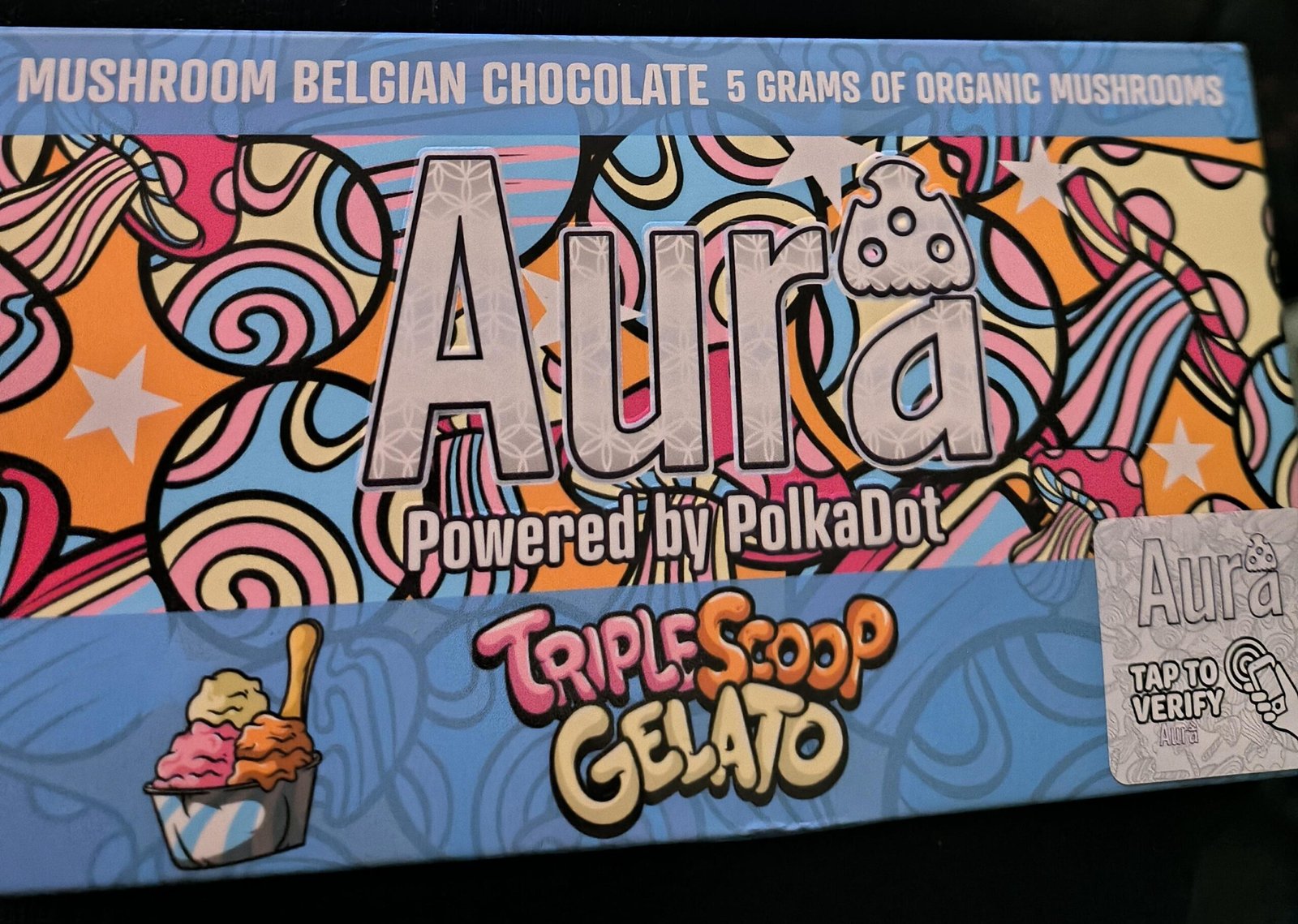 aura mushroom belgian chocolate by polkadot