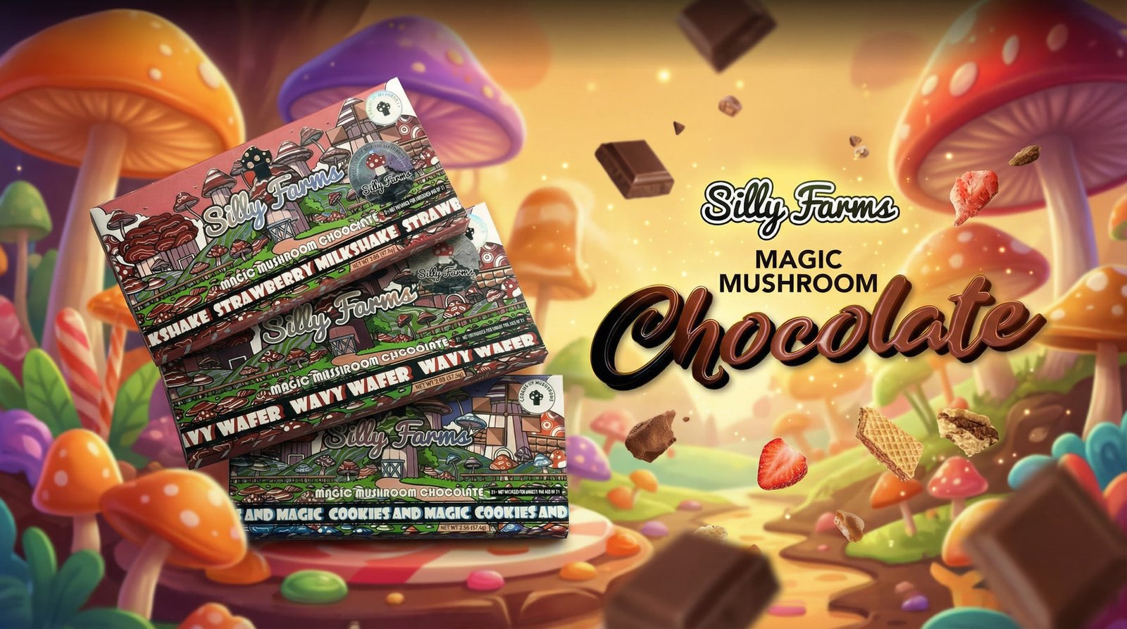 silly farms mushroom chocolate
