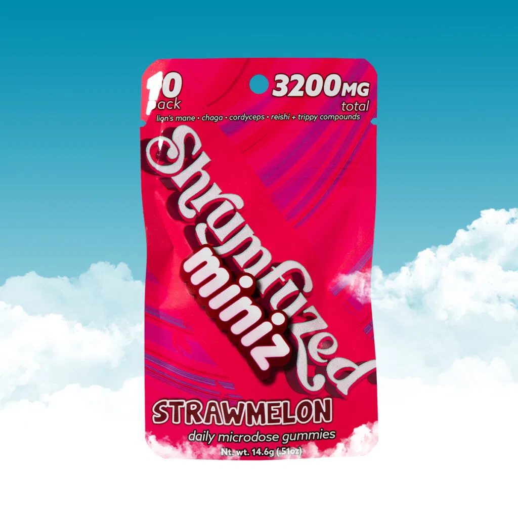 Shrumfuzed Miniz Gummies (320mg) Strawmelon 10 pack