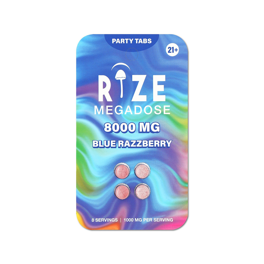 An image of Rize 4pc 8000 mg Blue Razz Party Tabs - 1 pack