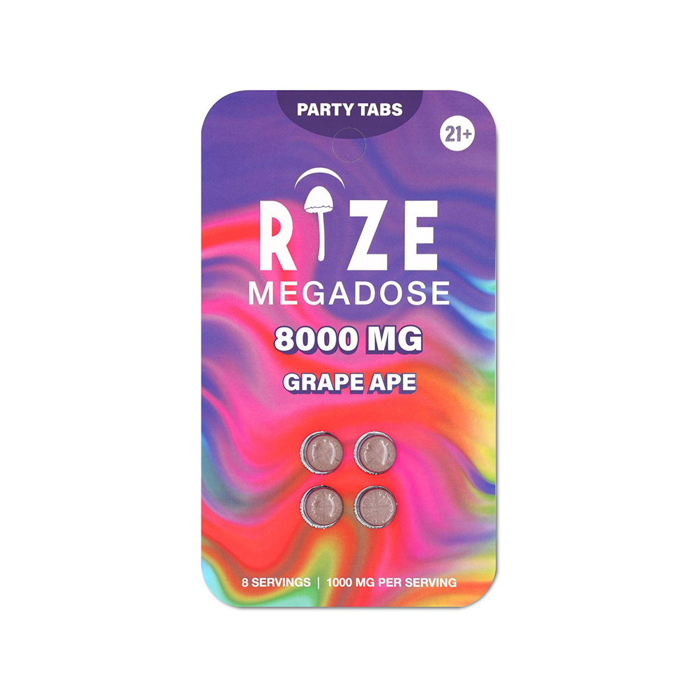 An image of Rize Megadose Grape Ape Tabs 1 pack