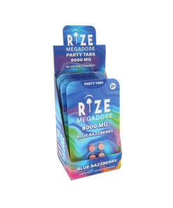 An image of Rize 4pc 8000 mg Blue Razz Party Tabs - 10 pack