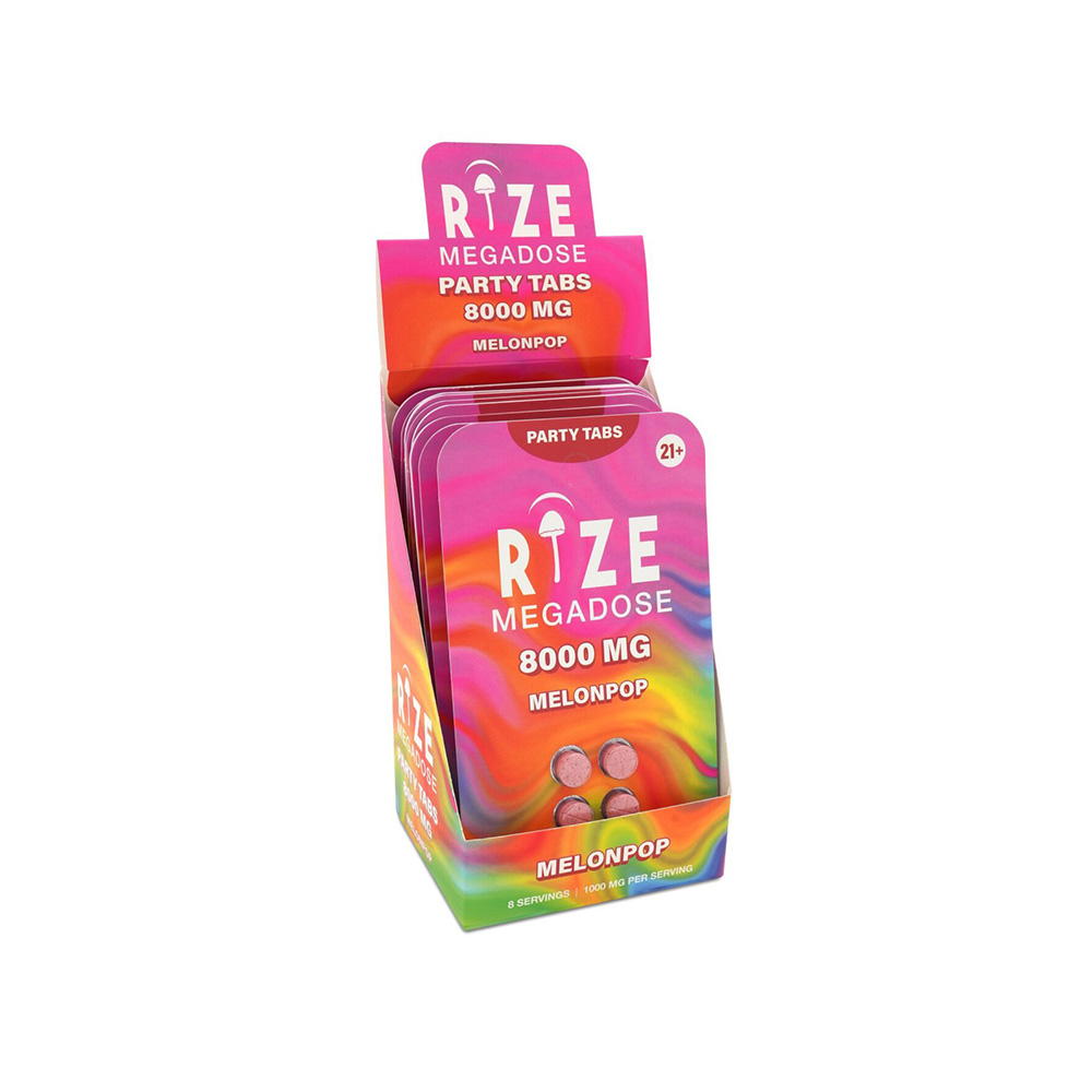 An image of Rize Melon Pop Megadose Mushroom Tabs 10 Pack